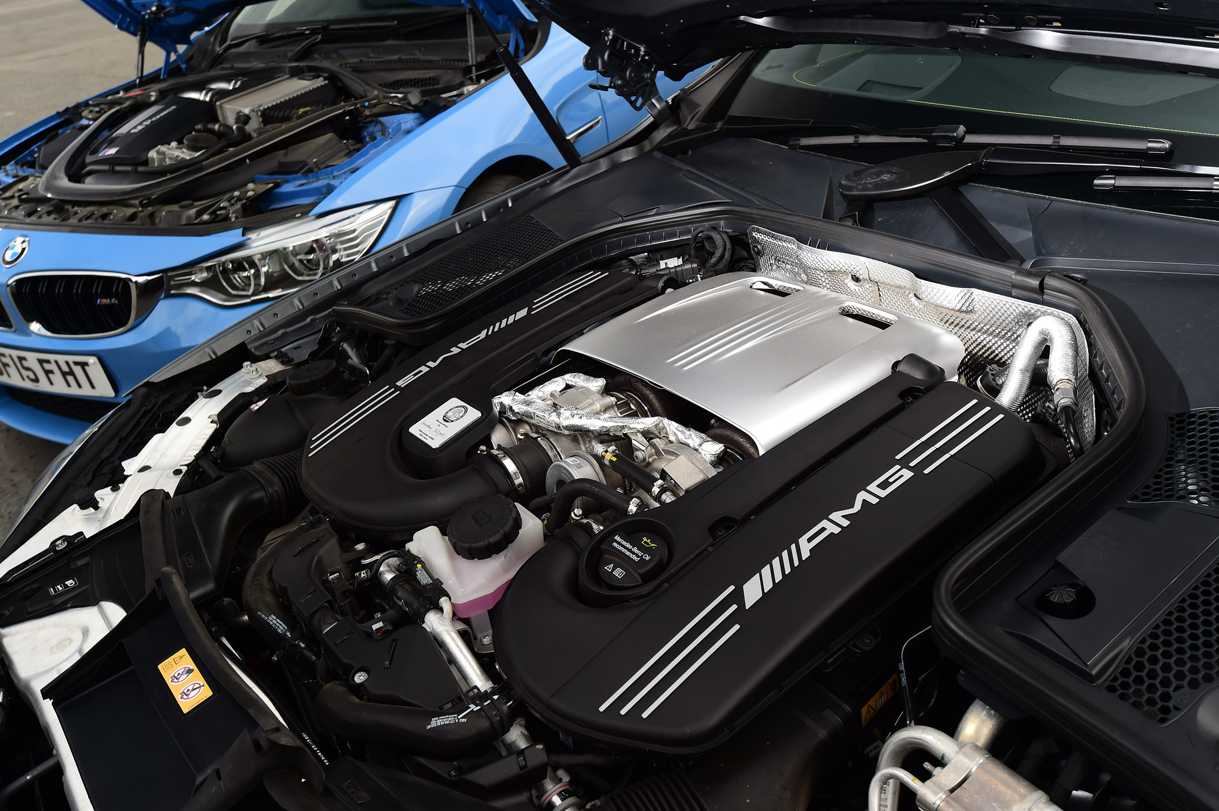 Mercedes-AMG C63 S Coupe vs BMW M4 - engines