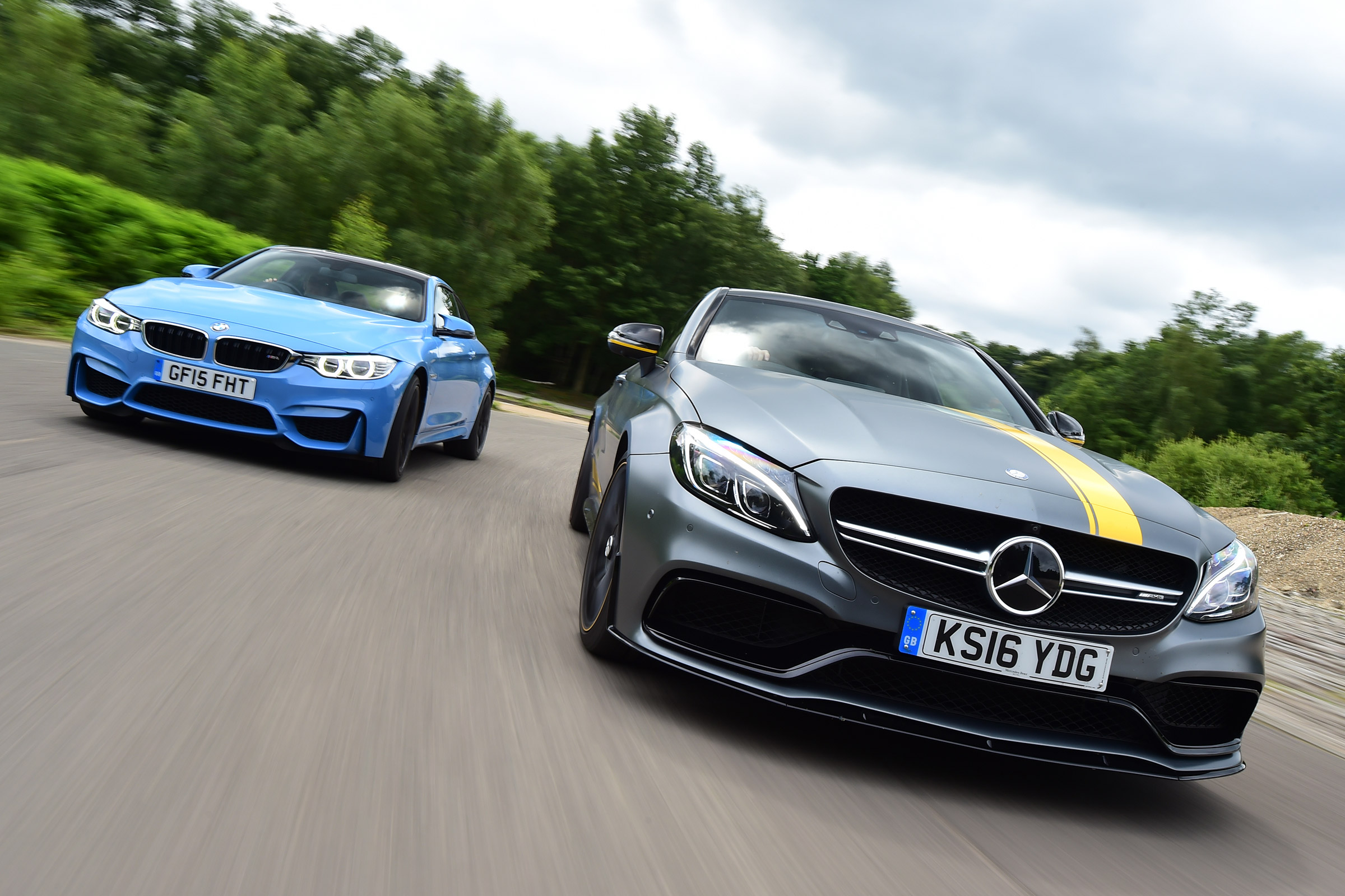 Mercedes-AMG C63 S Coupe vs BMW M4 - head-to-head