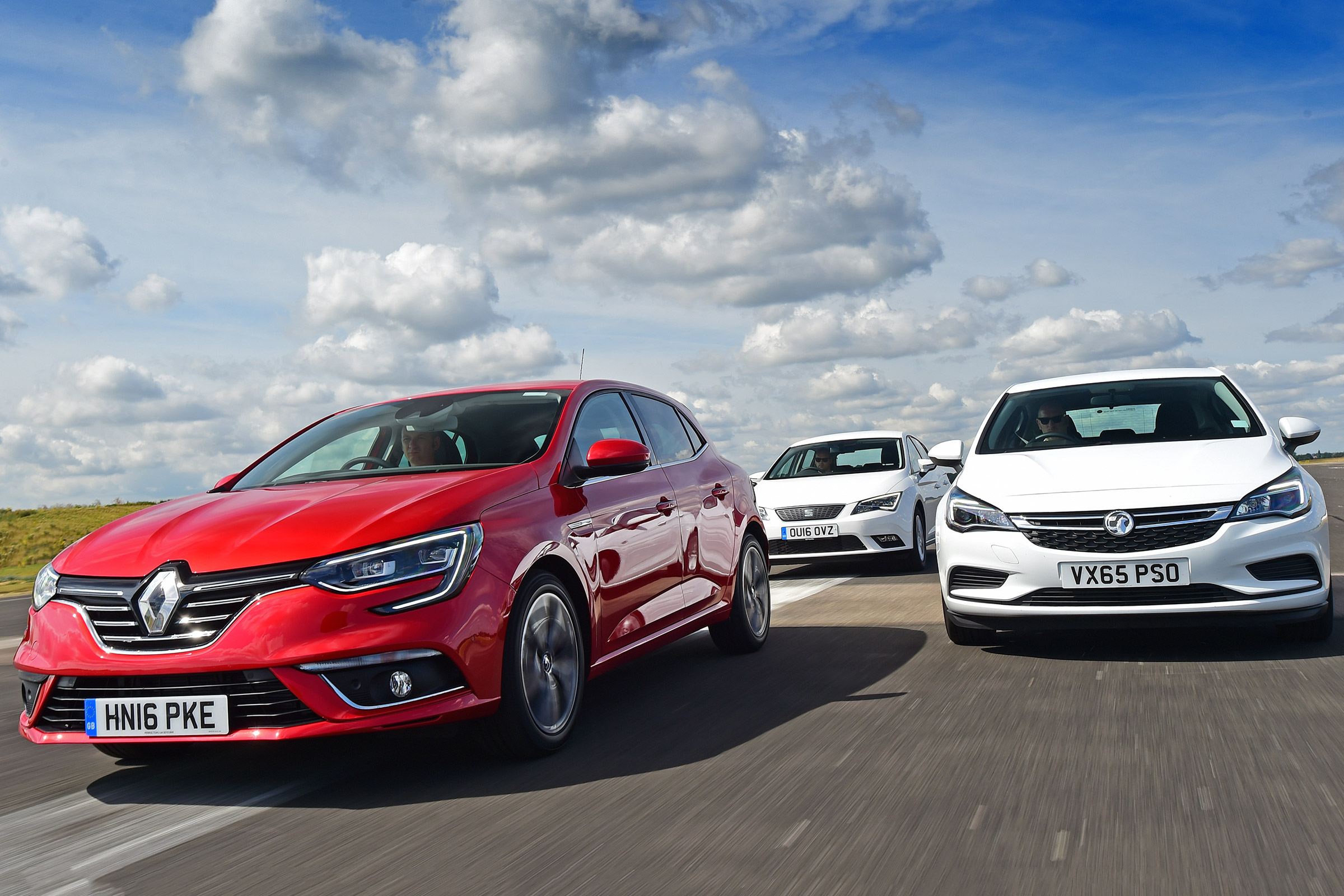 Renault Megane vs Vauxhall Astra vs SEAT Leon - header