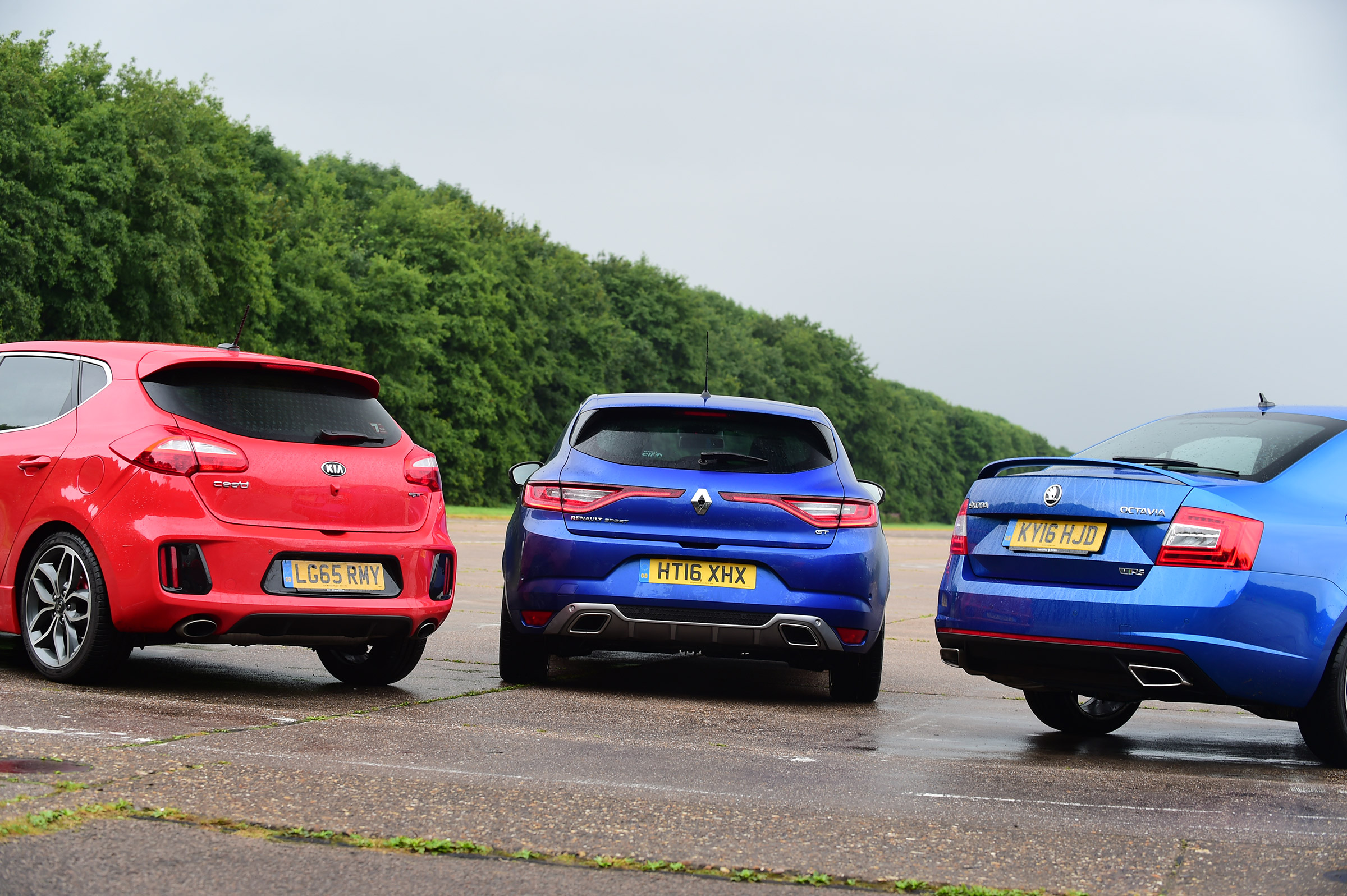Renault Megane GT vs Kia Cee'd GT vs Skoda Octavia vRS - head-to-head
