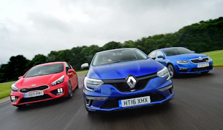 Renault Megane GT vs Kia Cee'd GT vs Skoda Octavia vRS - header