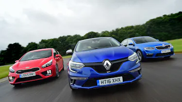 Renault Megane GT vs Kia Cee'd GT vs Skoda Octavia vRS - header