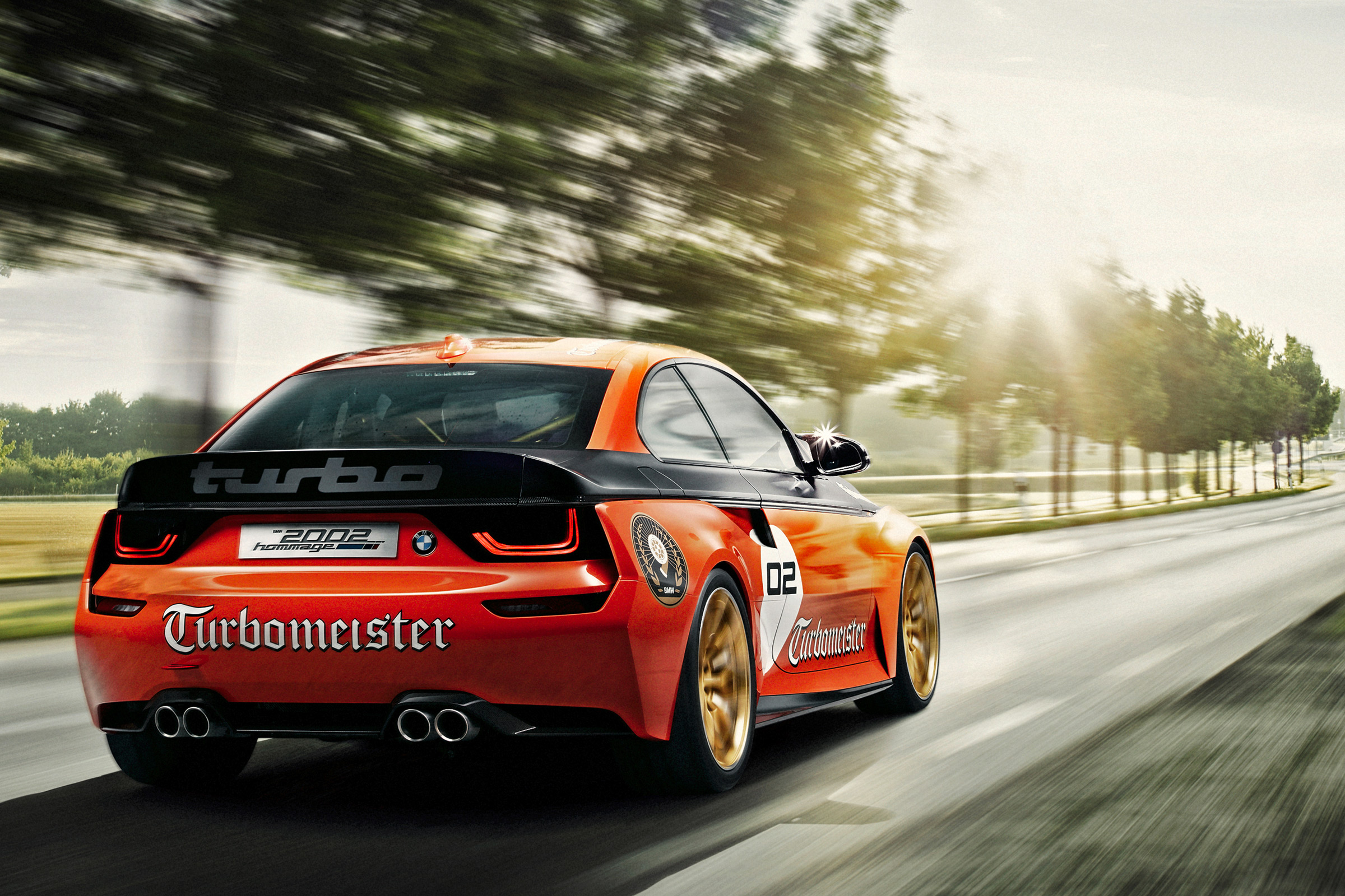 BMW 2002 Hommage Turbomeister - rear tracking
