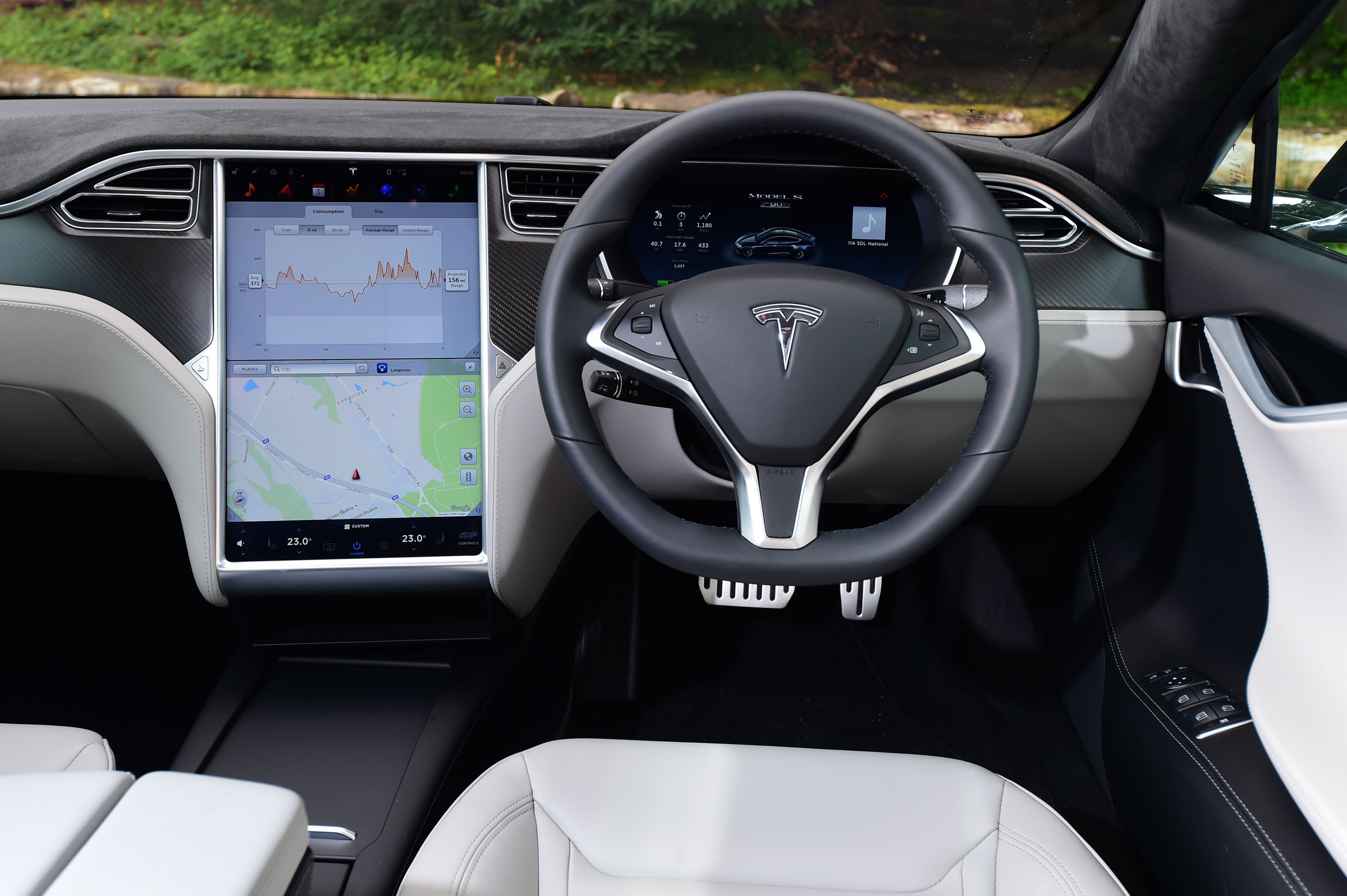 Tesla Model S 2016 facelift dash