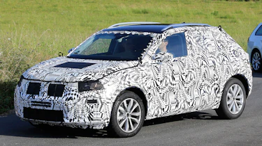 Volkswagen Polo SUV - spy shot front tracking 3