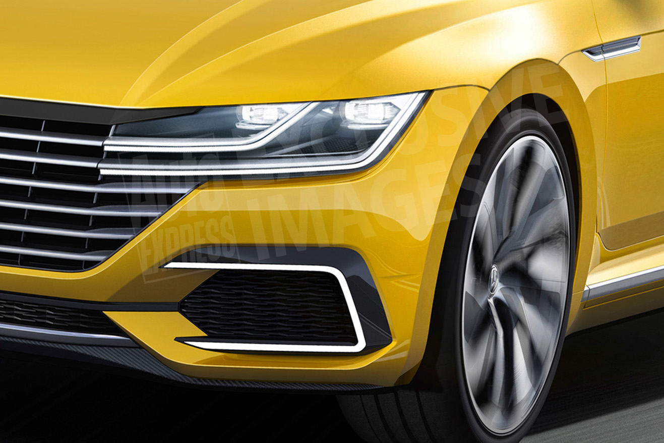VW Passat CC watermarked render front detail