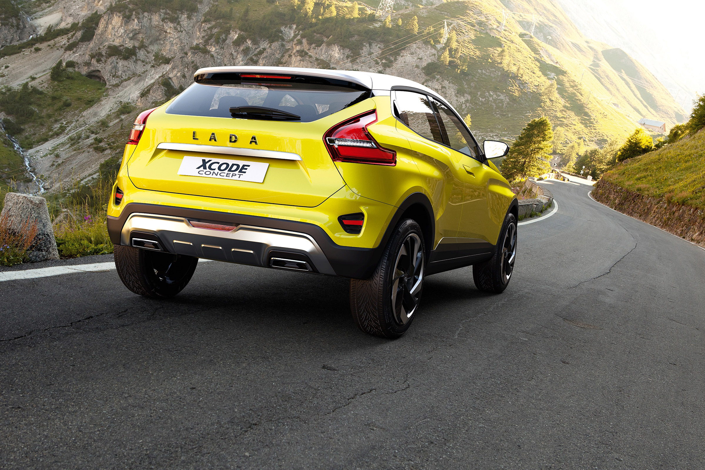 Lada XCode concept rear driving