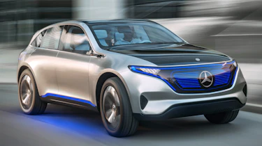 Mercedes EQ electric SUV - front tracking
