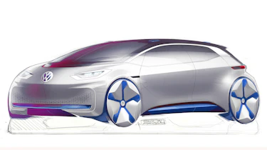 VW electric car Paris concept sketch