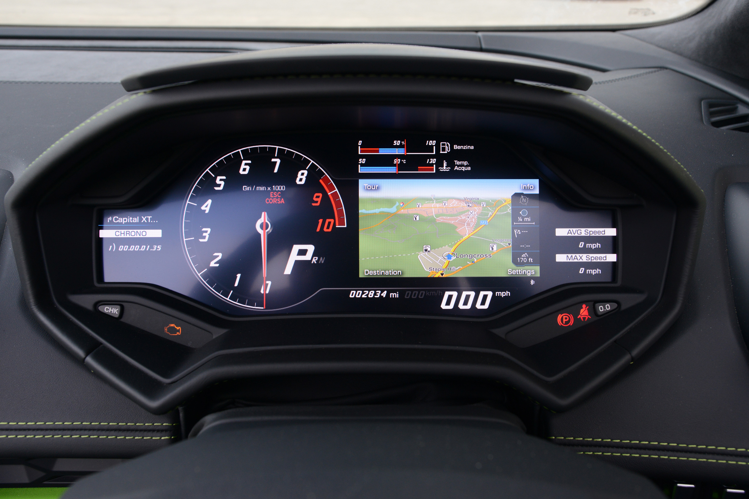 Lamborghini Huracan Spyder UK - instruments