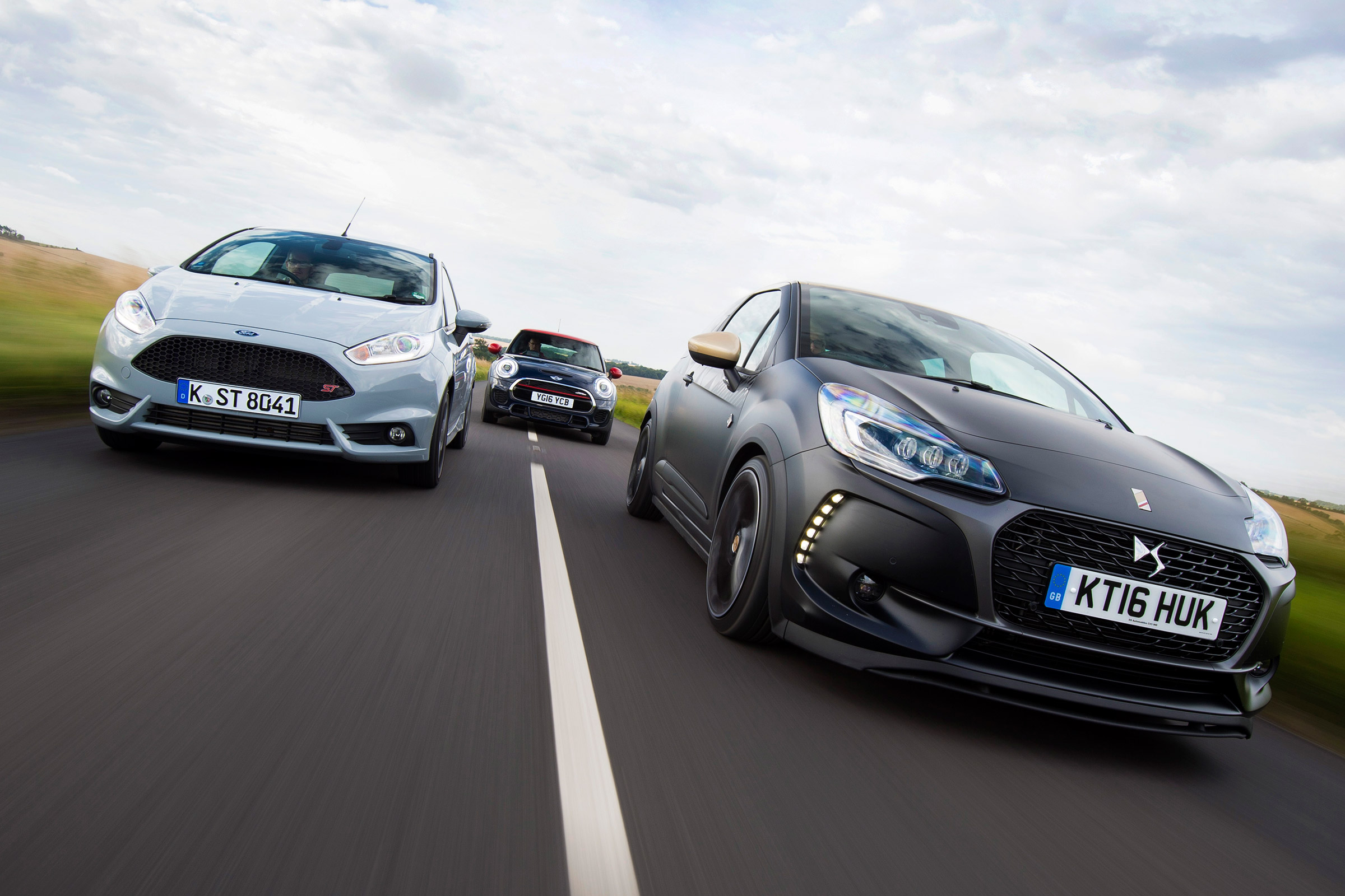 DS 3 Performance vs Ford Fiesta ST200 vs MINI JCW Sport - header