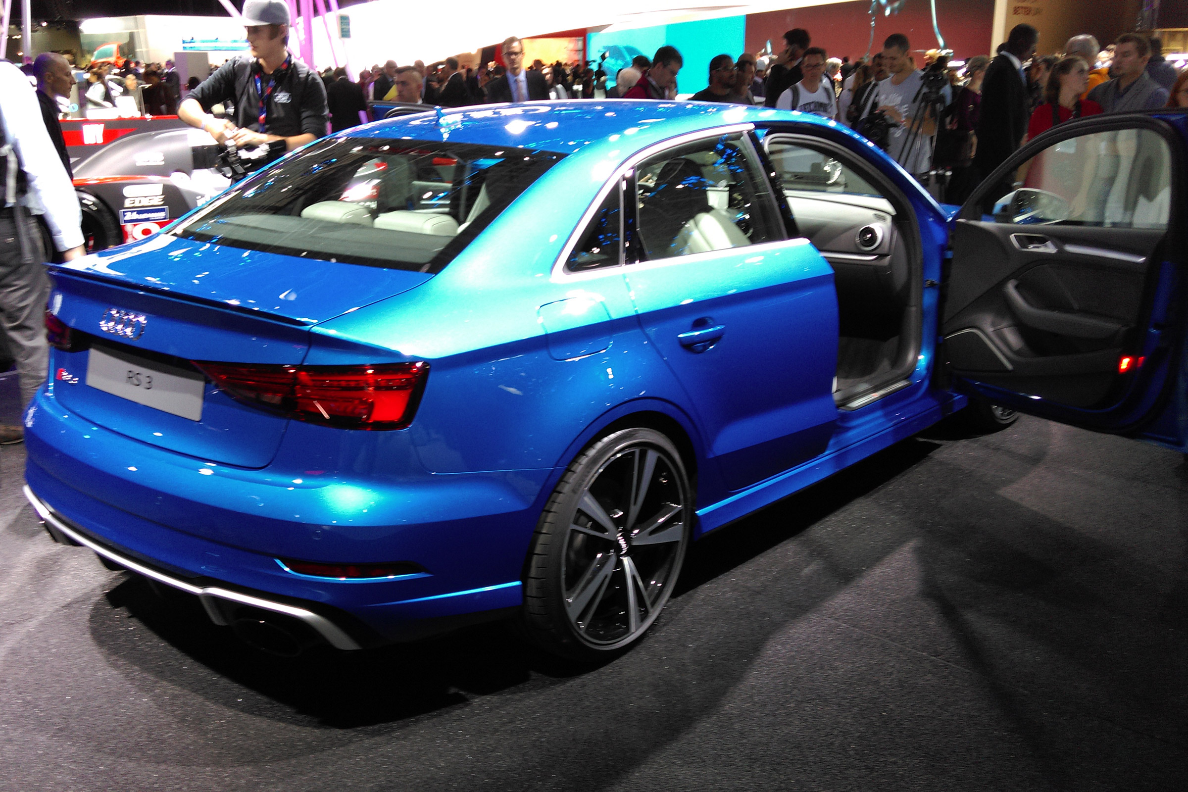 Audi RS3 Saloon - Paris rear three quarter