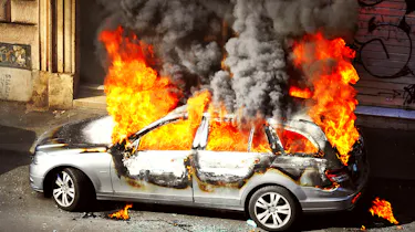 Car on fire