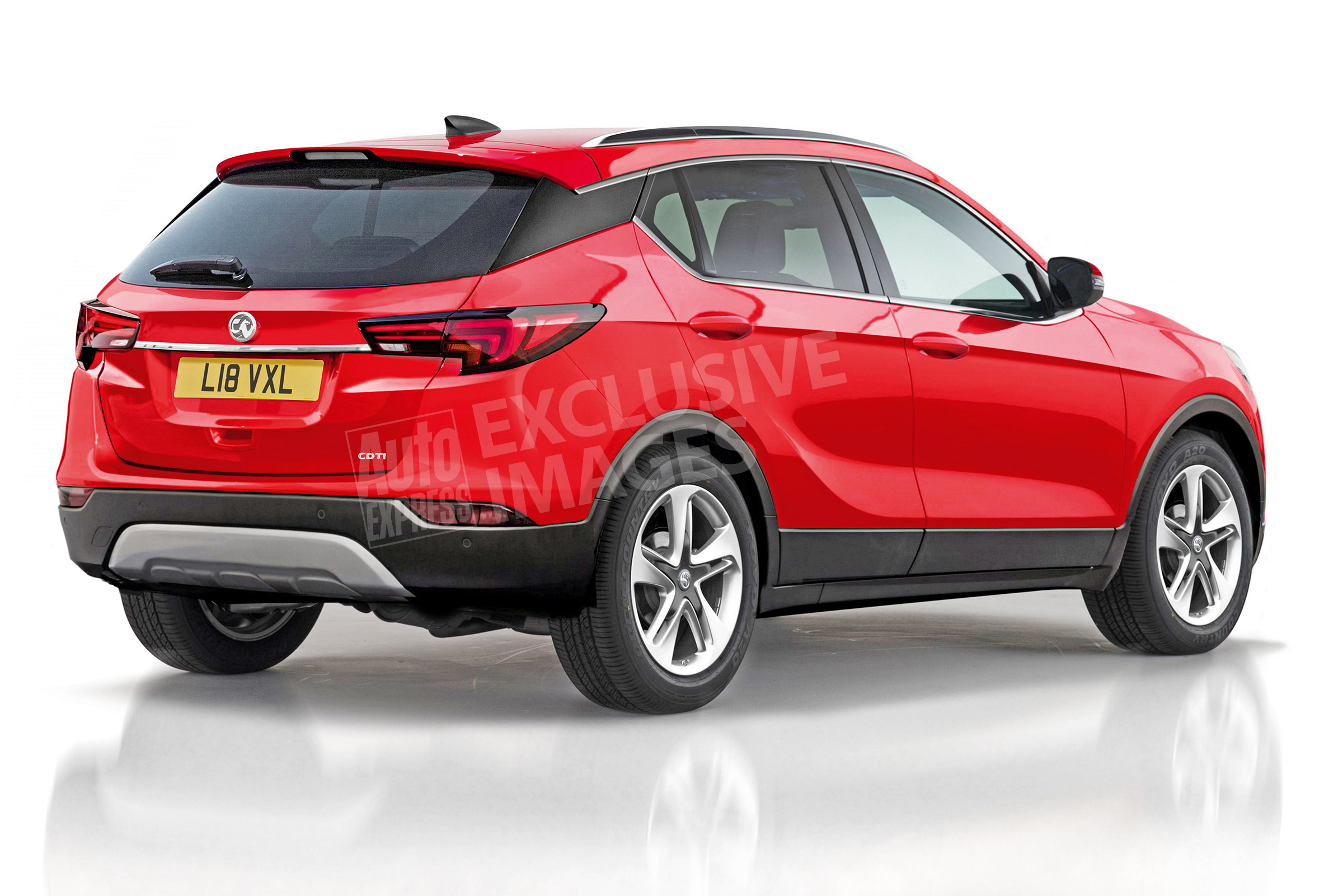 Vauxhall Astra SUV exclusive image - rear (watermarked)