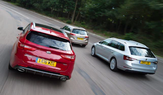 Kia Optima Sportswagon vs Skoda Superb Estate vs Volkswagen Passat Estate - header