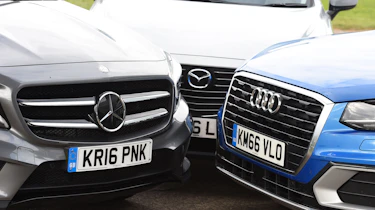 Audi Q2 vs Mazda CX-3 vs Mercedes GLA - fronts