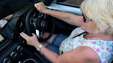 Mazda MX-5 long term - Lesley Harris driving