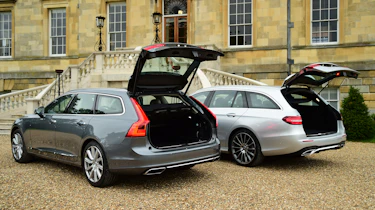 Mercedes E-Class Estate vs Volvo V90 - boots open