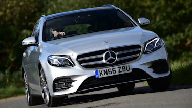 Mercedes E-Class Estate E220d UK - front cornering 2