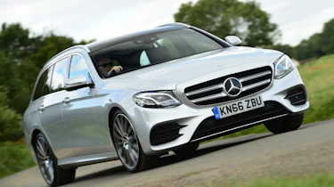 Mercedes E-Class Estate E220d UK - front cornering