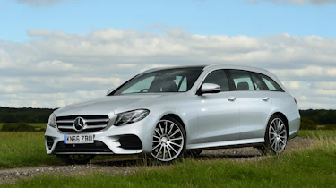 Mercedes E-Class Estate E220d UK - front quarter
