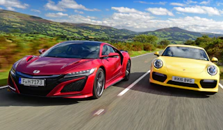 Honda NSX vs Porsche 911 Turbo - header