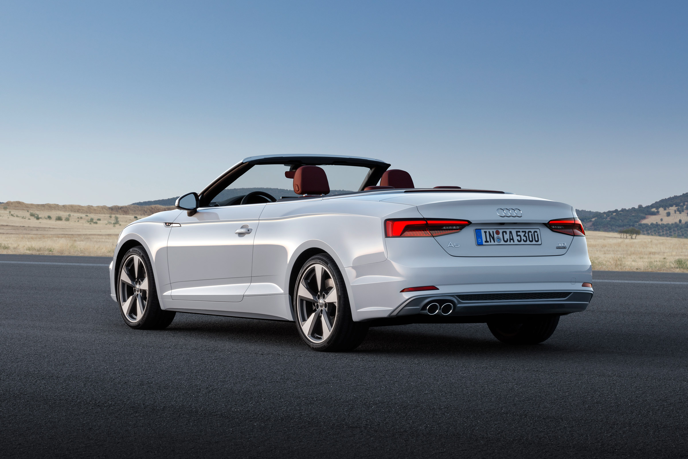 New Audi A5 Cabriolet 2017 roof down