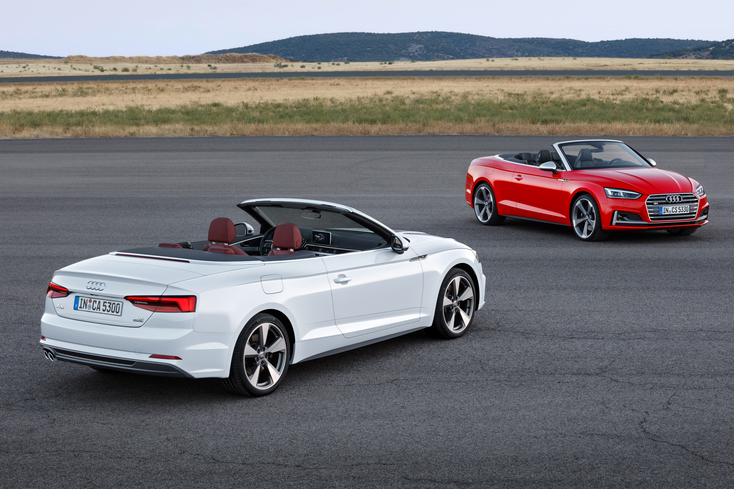 New Audi A5 Cabriolet 2017 red white
