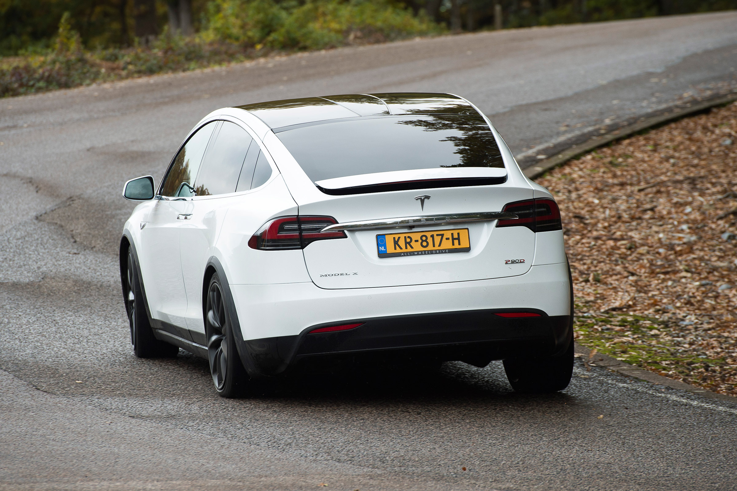 Tesla Model X - rear cornering