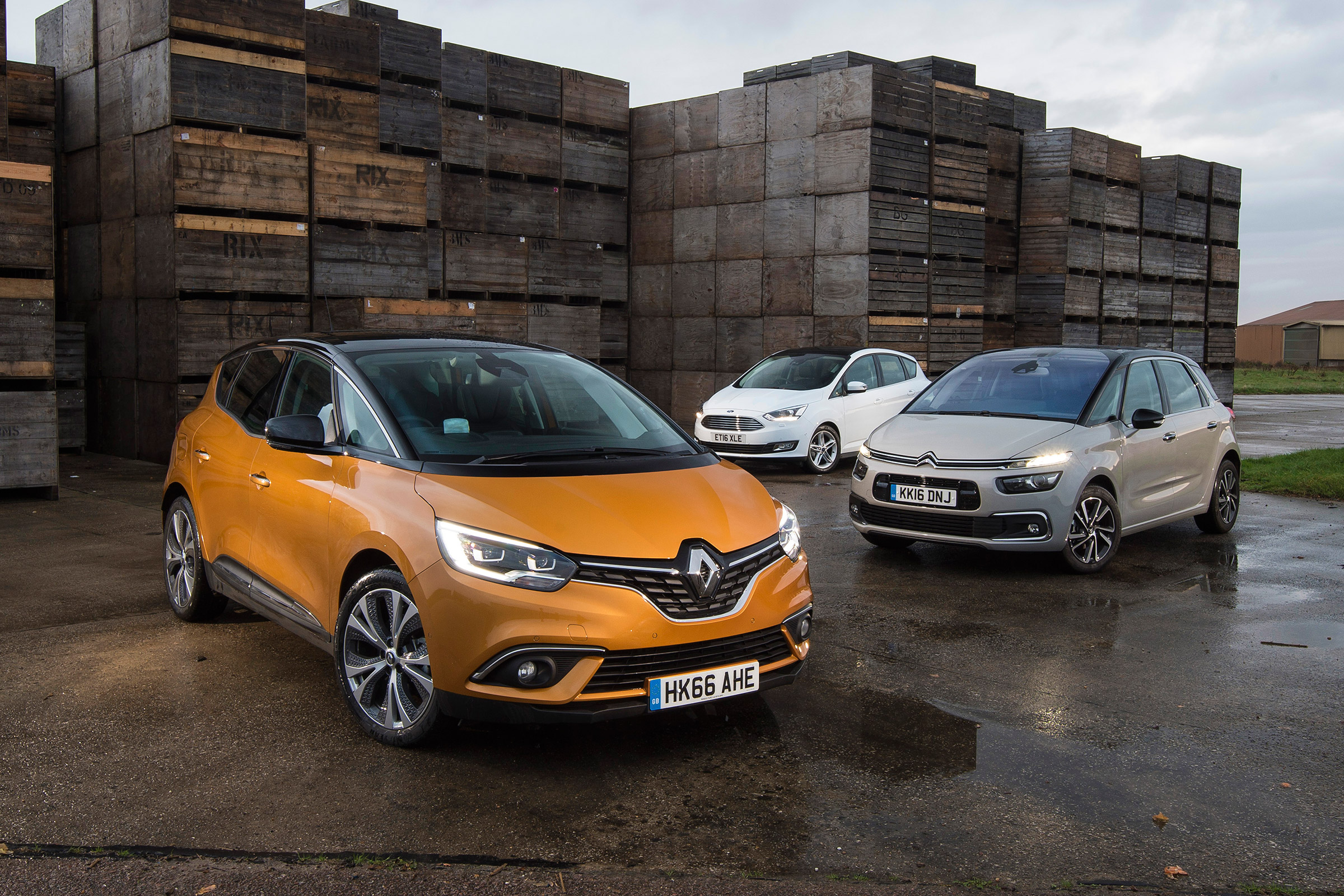 Renault Scenic vs Citroen C4 Picasso vs Ford C-MAX - head-to-head