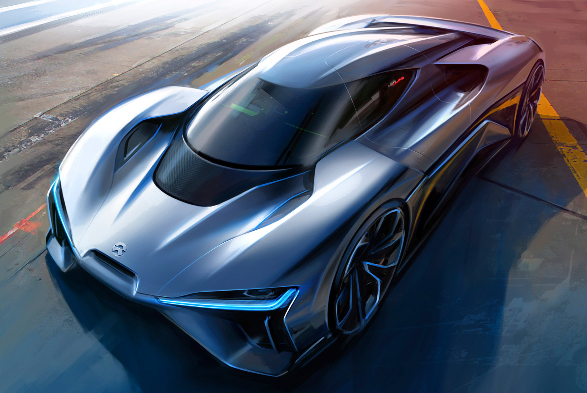 NextEV NIO EP9 electric hypercar - sketch