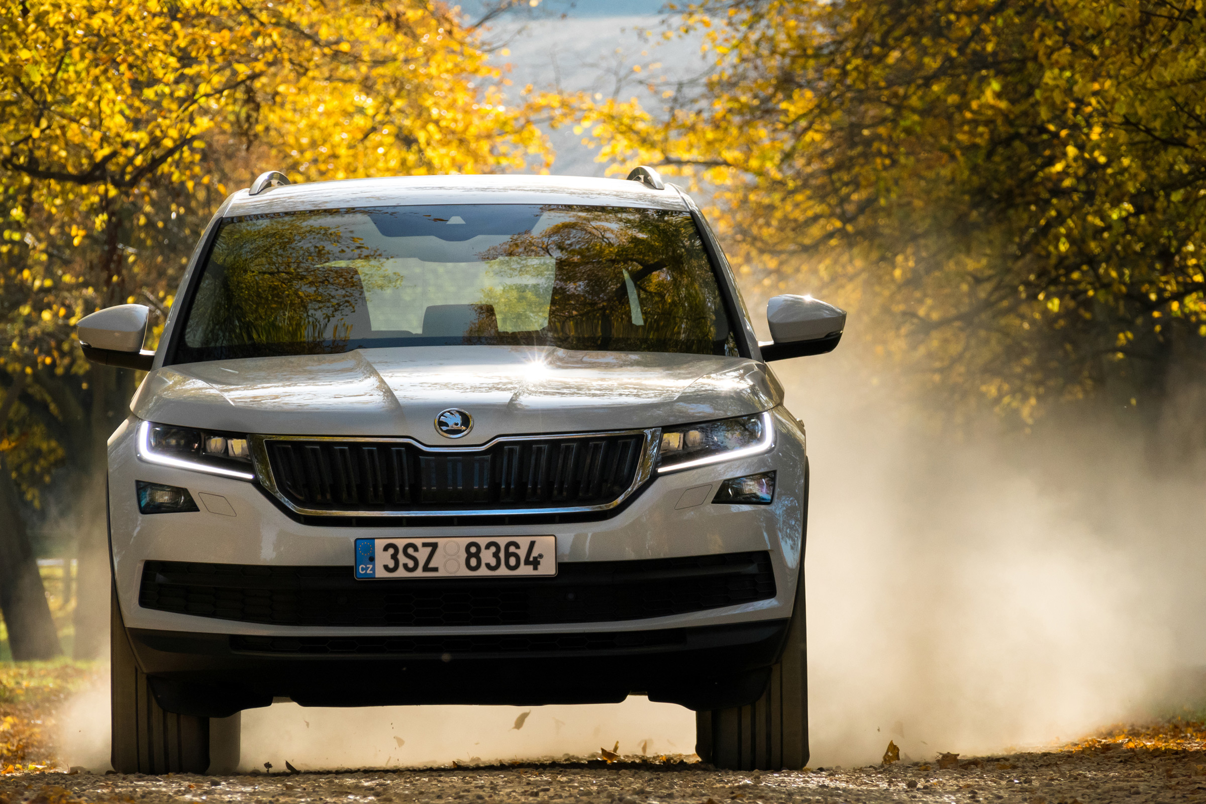 Skoda Kodiaq SUV - front end driving