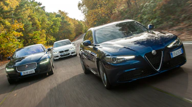 Alfa Romeo Giulia vs Jaguar XE vs BMW 3 Series - group