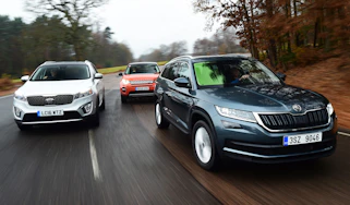 Skoda Kodiaq vs Land Rover Discovery Sport vs Kia Sorento - header