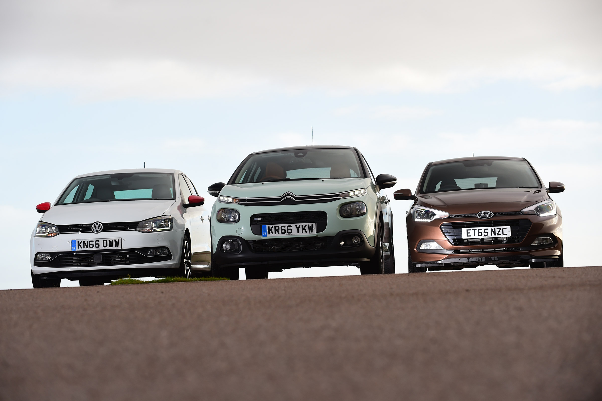 Citroen C3 vs Hyundai i20 vs Volkswagen Polo - head-to-head