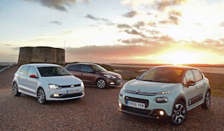 Citroen C3 vs Hyundai i20 vs Volkswagen Polo - header