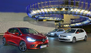 Renault Clio vs Volkswagen Polo vs Skoda Fabia - header