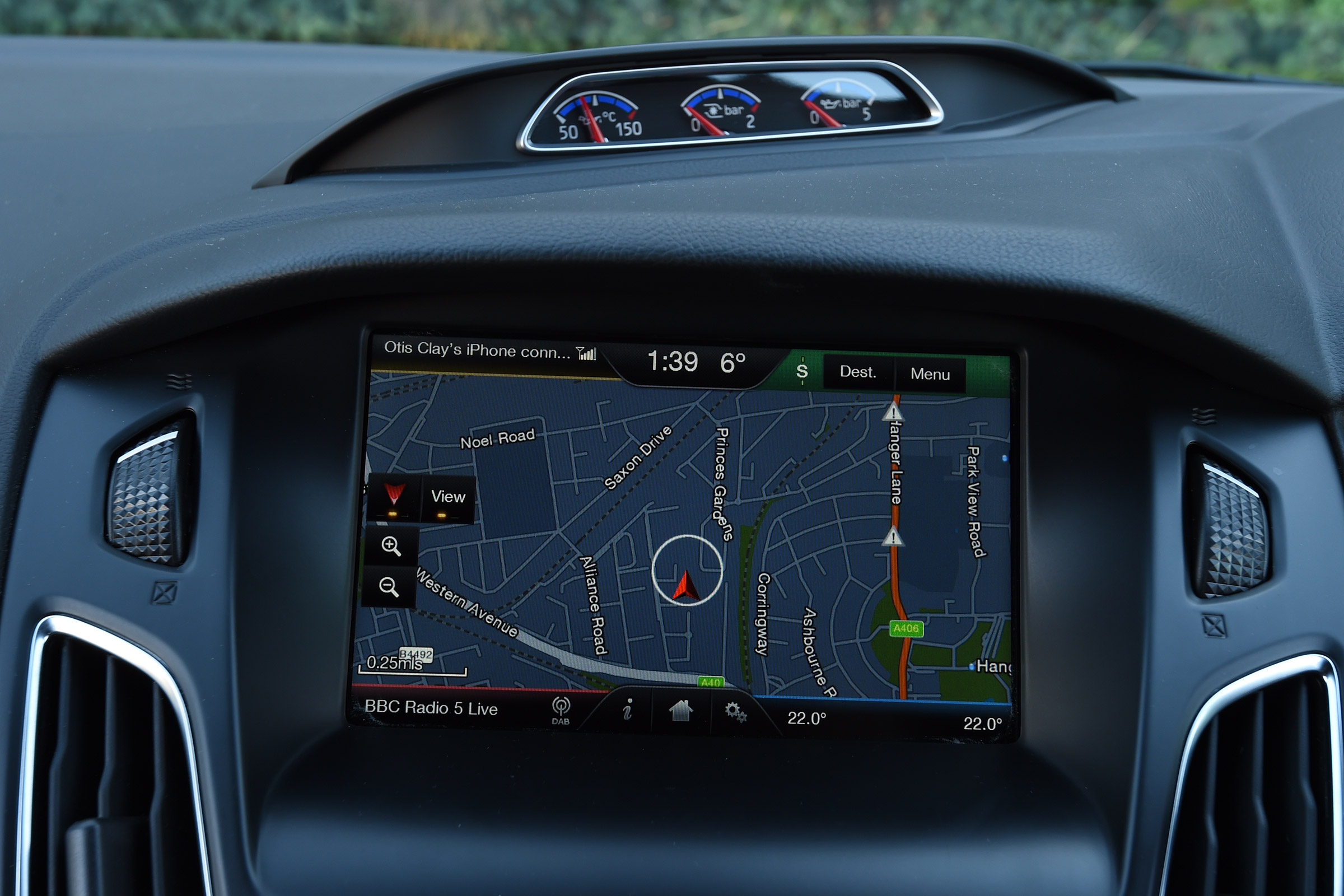 Ford Focus RS Mountune - sat-nav