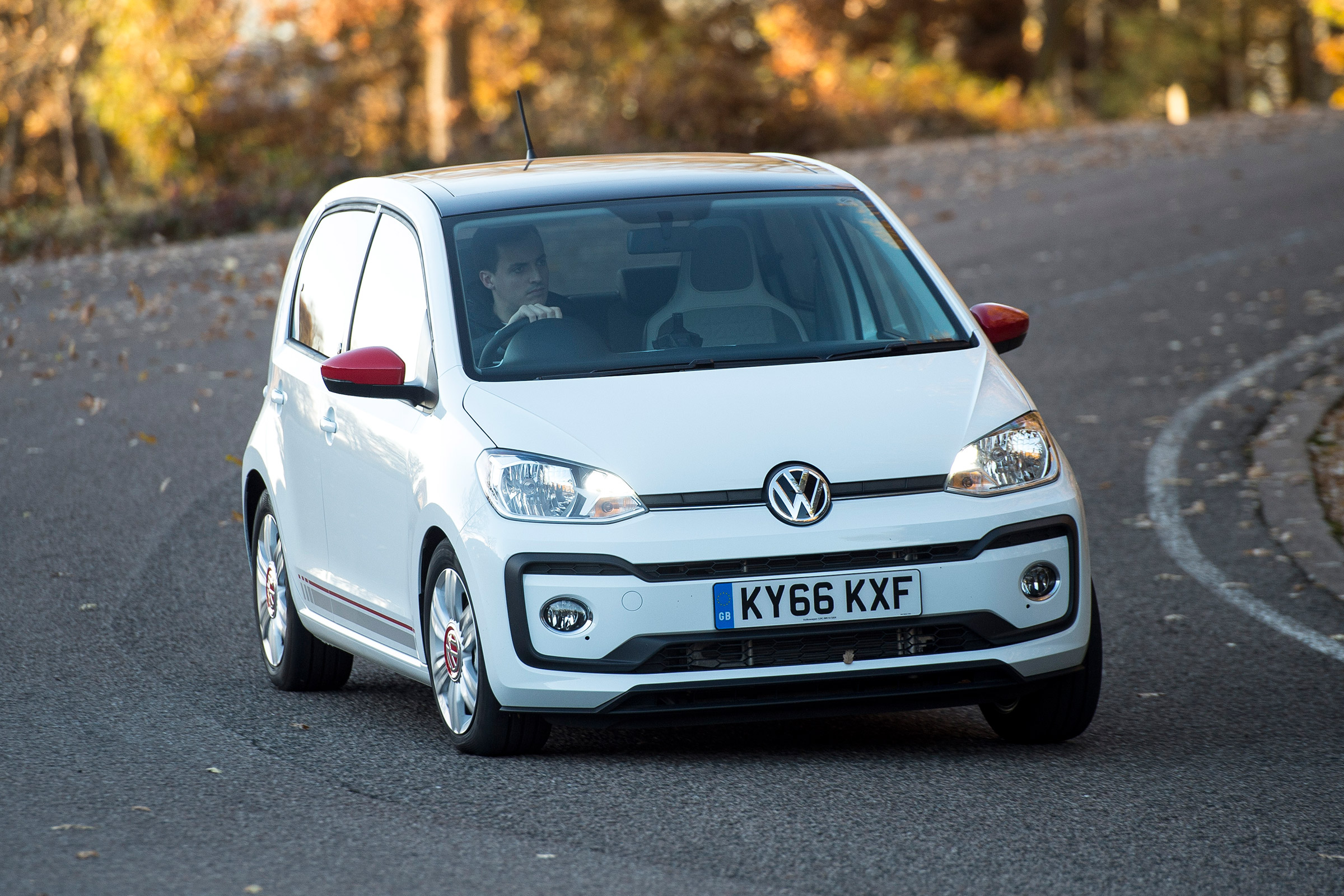 Volkswagen up! 1.0 TSI petrol - front cornering