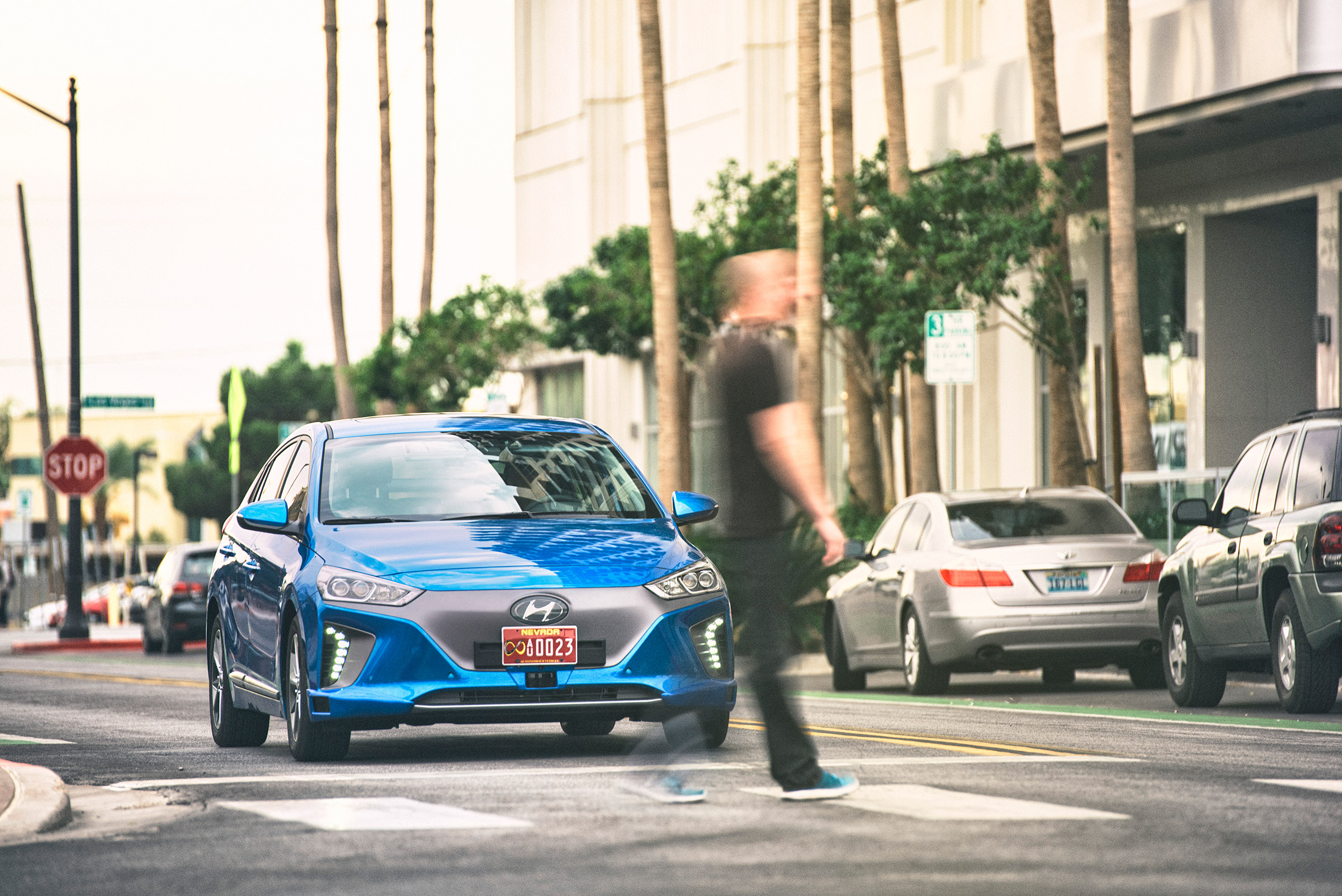 Hyundai Ioniq autonomous - full front action