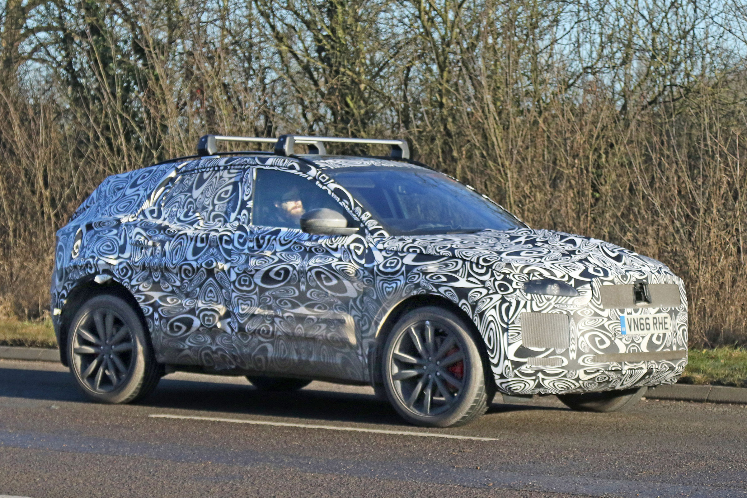 Jaguar E-Pace spy side