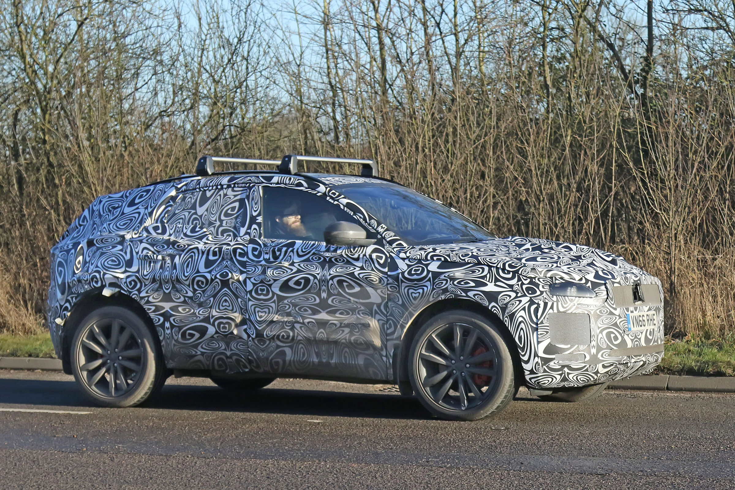 Jaguar E-Pace spy side