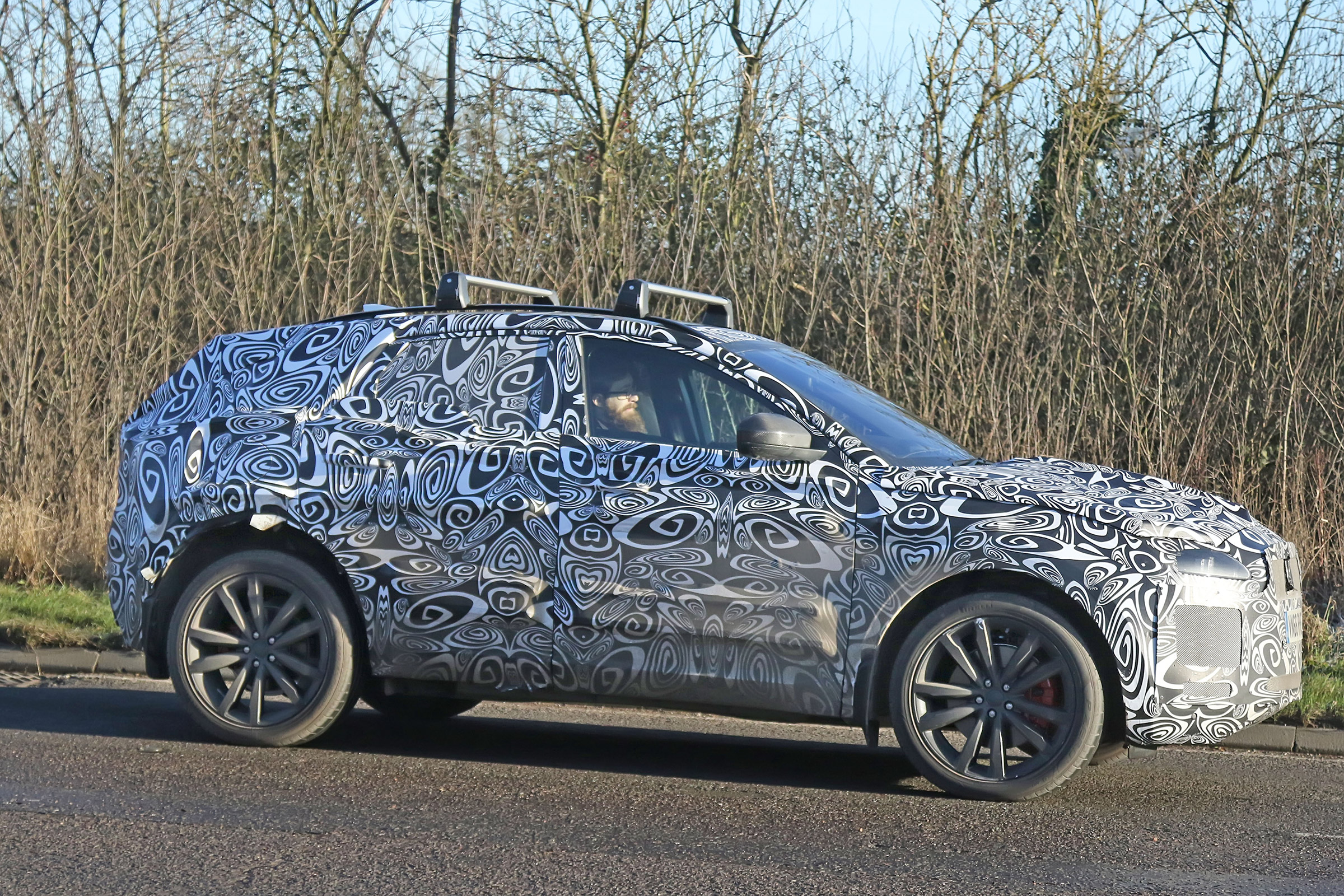Jaguar E-Pace spy side
