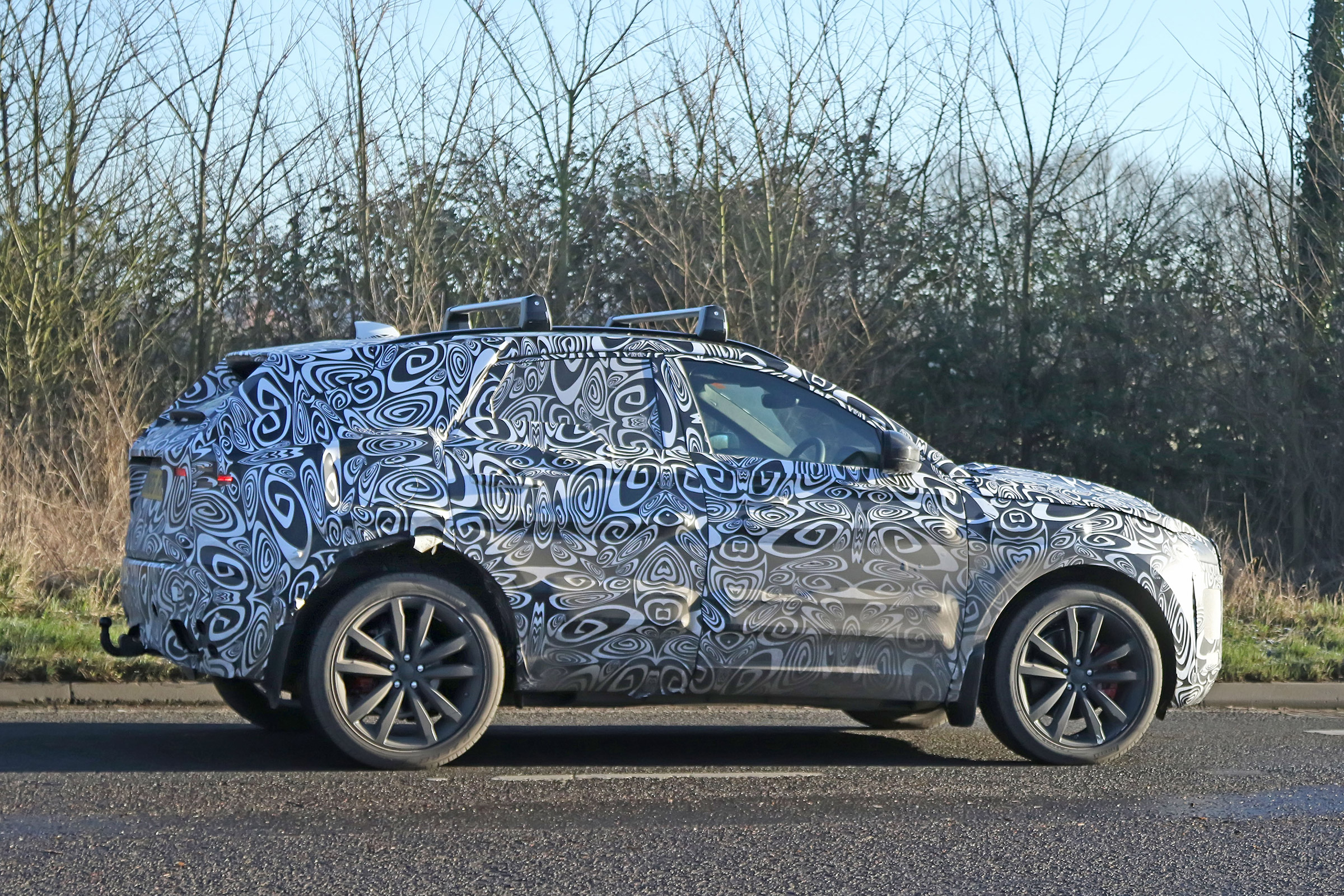Jaguar E-Pace spy side