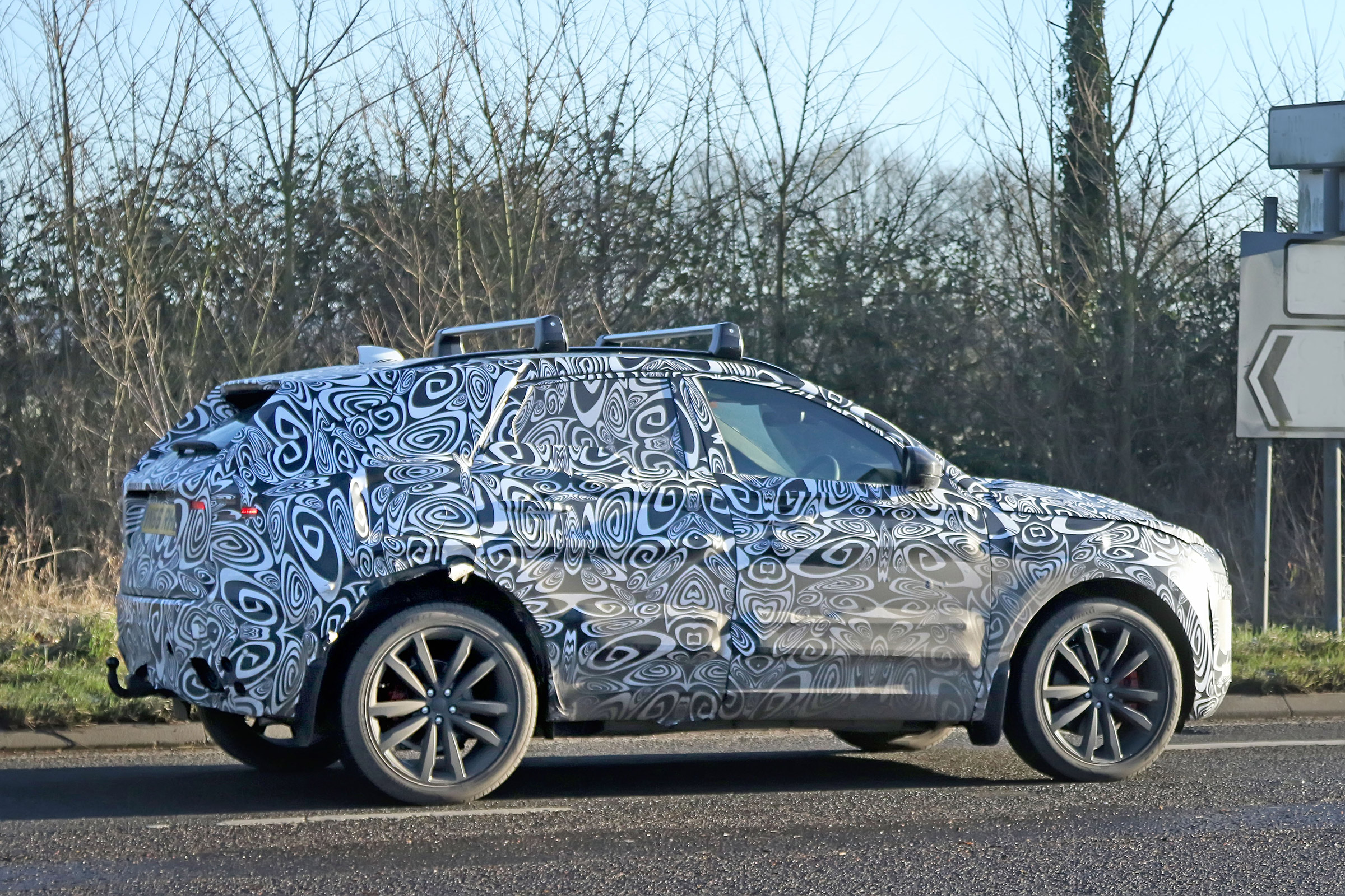Jaguar E-Pace spy side