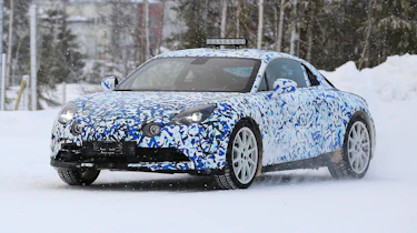 Renault Alpine spy shot front quarter