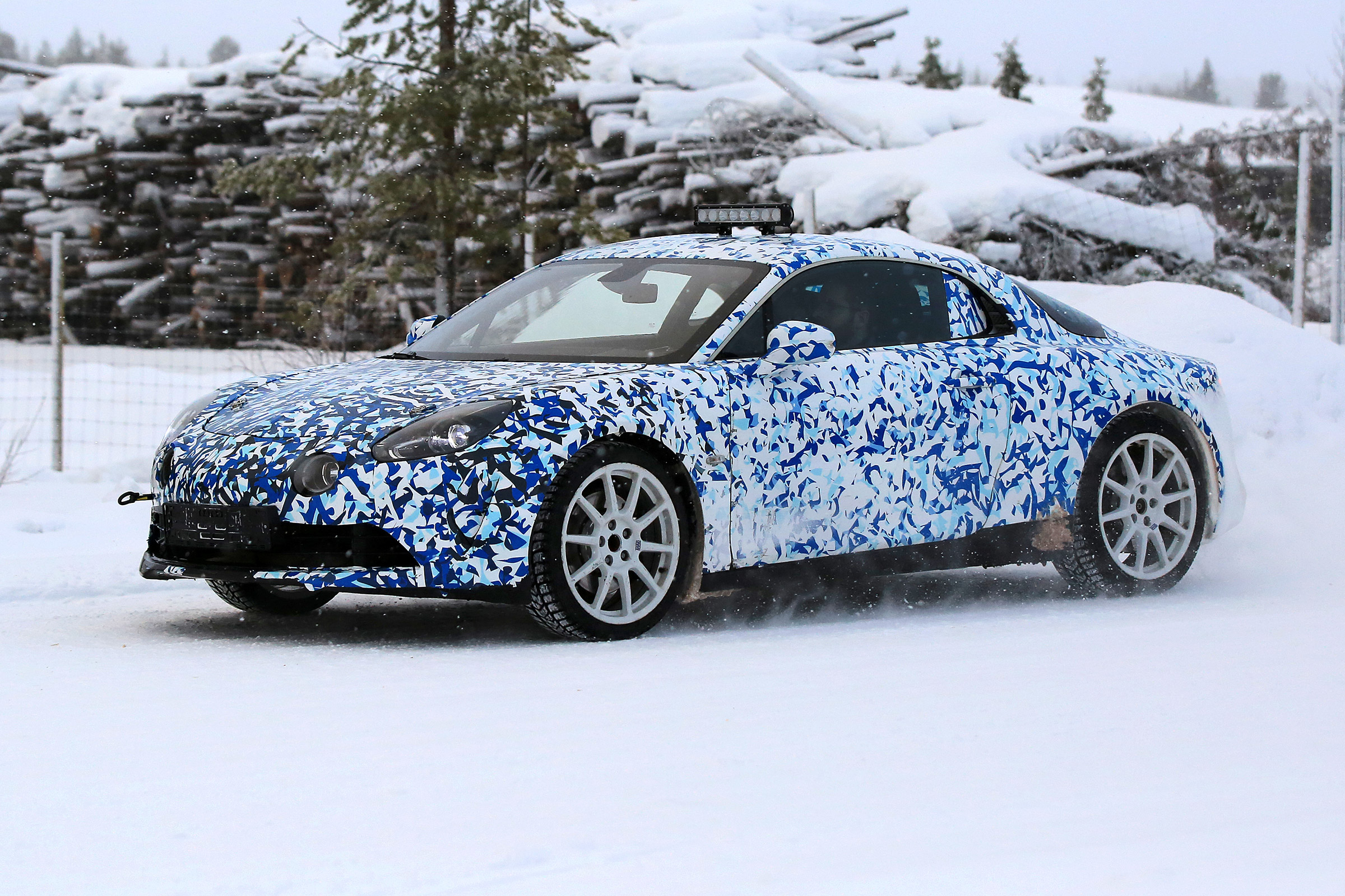 Renault Alpine spy shot front quarter