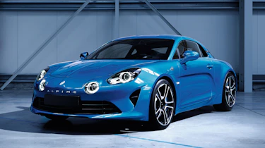 Alpine A110 sports car 2017 - studio front quarter