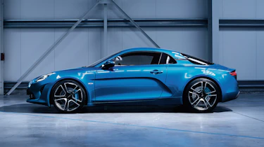 Alpine A110 sports car 2017 - studio side