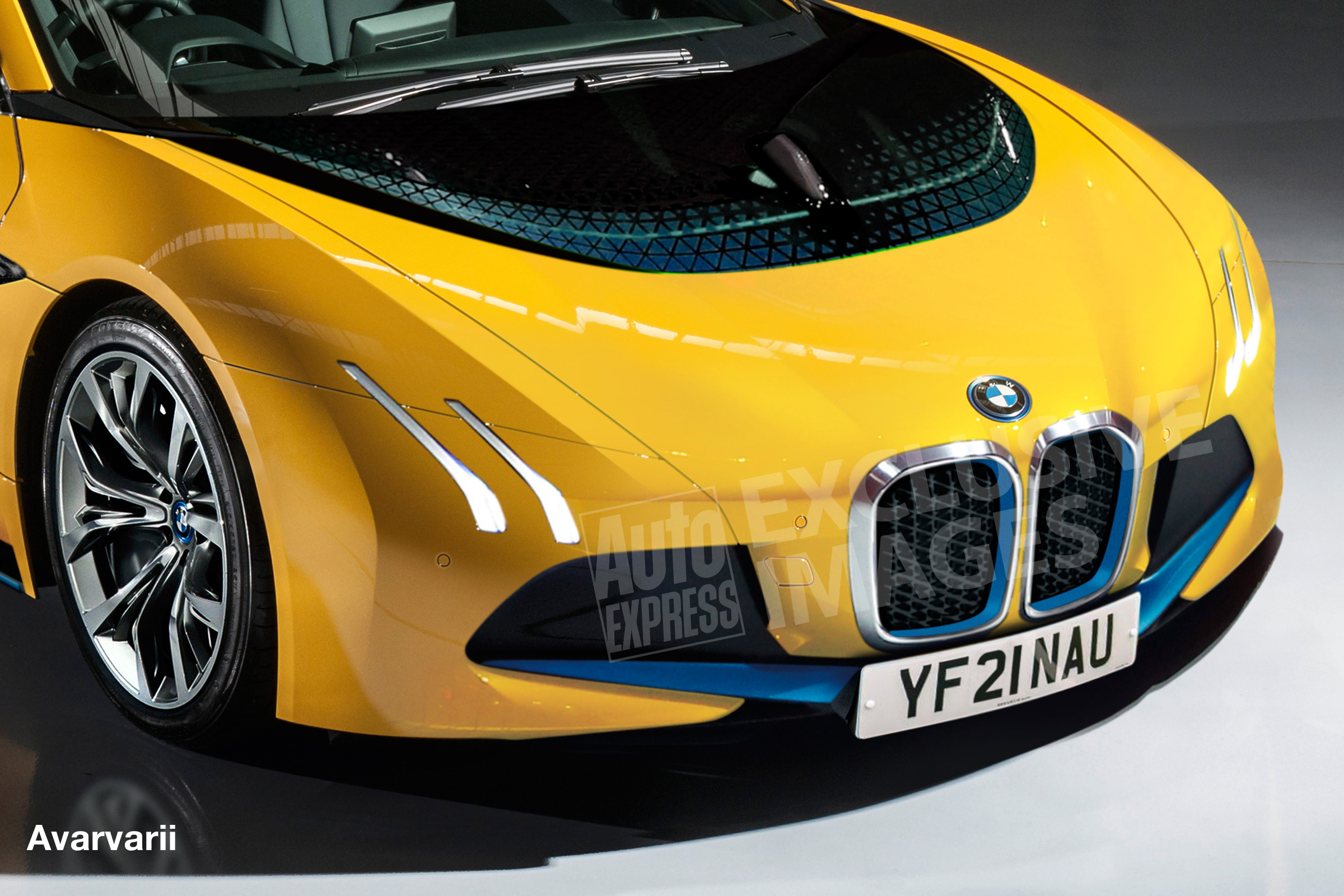 BMW i5 2021 render - front close